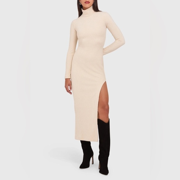 NWT Amanda Uprichard Secora Women’s Cream Turtleneck Dress Small - Picture 1 of 6